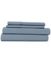 Home Collection Premium Ultra Soft 4pc Solid Bed Sheet Set In Blue