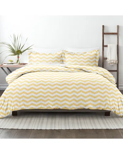 Home Collection Premium Ultra Soft Arrow Pattern 3pc Duvet Cover Set In Yellow