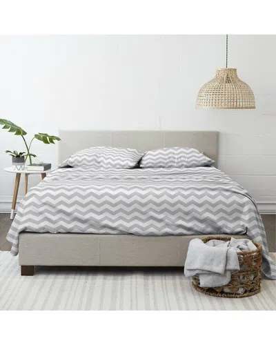 Home Collection Premium Ultra Soft Arrow Pattern 4pc Bed Sheet Set In Gray