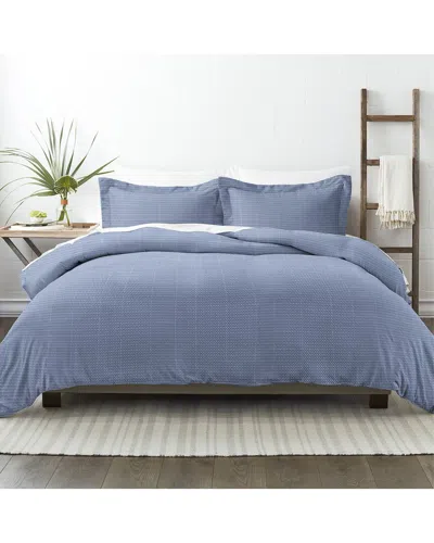 Home Collection Premium Ultra Soft Blue Diamond Pattern 3pc Duvet Cover Set