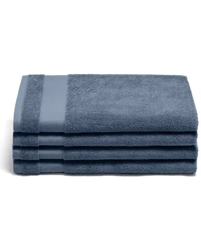 Home Collection Premium Ultra Soft Cotton 4pc Bath Towel Set In Blue