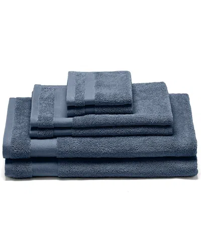 Home Collection Premium Ultra Soft Cotton 6pc Bath Towel Set In Blue