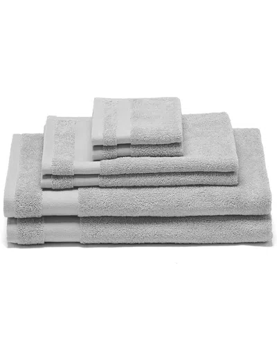 Home Collection Premium Ultra Soft Cotton 6pc Bath Towel Set In Gray
