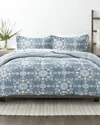 Home Collection Premium Ultra Soft Daisy Medallion Reversible Down-alternative Comforter In Blue