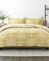 Home Collection Premium Ultra Soft Daisy Medallion Reversible Down-alternative Comforter In Yellow