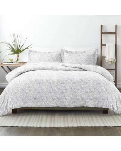 Home Collection Premium Ultra Soft Duvet Cover Set In Gray