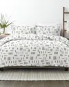 Home Collection Premium Ultra Soft Geo Dash 3pc Duvet Cover Set In Red
