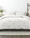 Home Collection Premium Ultra Soft Geo Dash 3pc Duvet Cover Set In Red