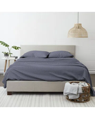 Home Collection Premium Ultra Soft Quadrafoil Pattern 4pc Bed Sheet Set In Multi