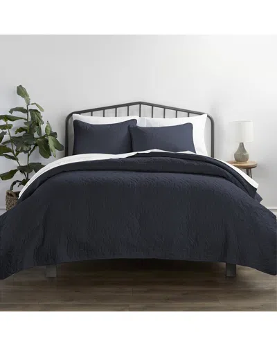Home Collection Premium Ultra Soft Quilted Coverlet Set In Blue