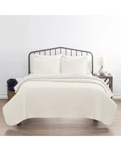Home Collection Premium Ultra Soft Quilted Coverlet Set In Neutral