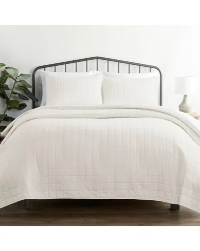 Home Collection Premium Ultra Soft Quilted Coverlet Set In Neutral
