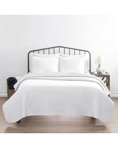 Home Collection Premium Ultra Soft Quilted Coverlet Set In White