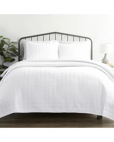 Home Collection Premium Ultra Soft Quilted Coverlet Set In White