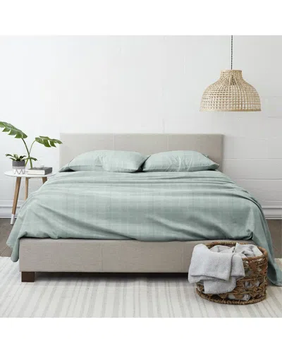 Home Collection Premium Ultra Soft Thatch Pattern 4pc Bed Sheet Set In Green