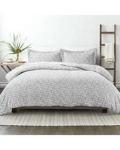 Home Collection Premium Ultra Soft Wheatfield Pattern 3pc Duvet Cover Set In Gray