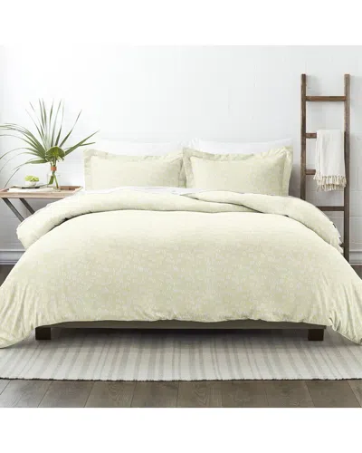 Home Collection Premium Ultra Soft Wheatfield Pattern 3pc Duvet Cover Set In Neutral