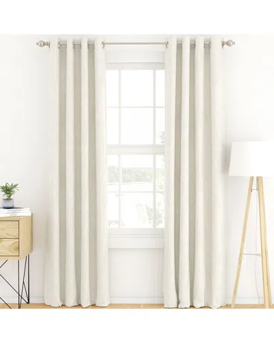 Home Collection Set Of 2 Black Out Thermal-insulated Grommet Curtain Panels In Neutral