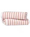 Home Collection Set Of 4 Cotton Cabana Stripe Beach/pool Towels In Gray