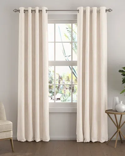 Home Collection Set Of 2 Panel Total Blackout Grommet Curtains In White