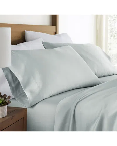 Home Collection Set Of 2 Premium Bamboo Pillowcases In Blue