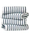 Home Collection Set Of 4 Cotton Cabana Stripe Beach/pool Towels In Yellow