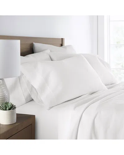 Home Collection Set Of Two 300tc Solid Brushed & Washed Cotton Pillowcases In White