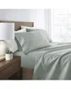 Home Collection Soft Lines Patterned Ultra-soft Bed Sheet Set In Green