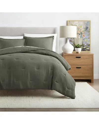Home Collection Textured Cloud Gauze Comforter Set In White