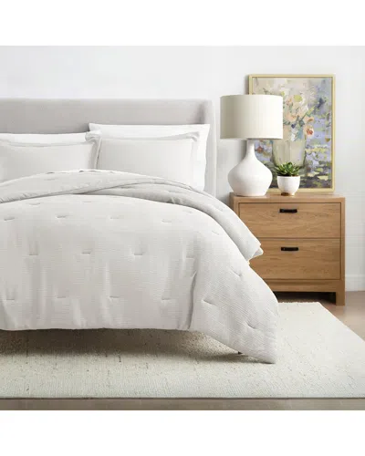 Home Collection Textured Cloud Gauze Comforter Set In White