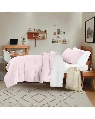Home Collection Premium Down Alternative Reversible Comforter Set In Pink