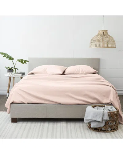 Home Collection Ultra Soft 4pc Solid Sheet Set In Blush