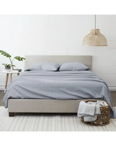Home Collection Ultra Soft Chambray Style Light Blue 4pc Sheet Set In Multi