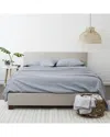 Home Collection Ultra Soft Chambray Style Light Blue 4pc Sheet Set In Blue