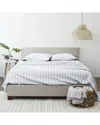 Home Collection Ultra Soft Distressed Line Light Grey 4pc Sheet Set In Grey