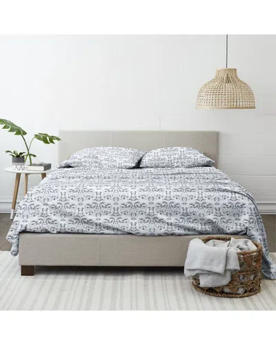 Home Collection Ultra Soft Garden Estate 4pc Sheet Set In Navy