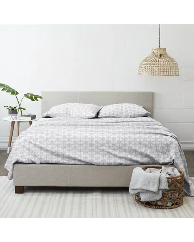 Home Collection Ultra Soft Soft Bouquet 4pc Sheet Set In White
