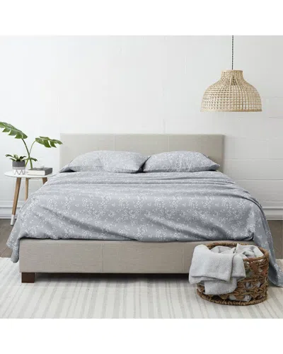 Home Collection Ultra Soft Trellis Vine 4pc Sheet Set In Grey