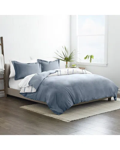 Home Collection Ultra Soft Urban Vibe 3pc Reversible Duvet Set In Blue