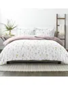 Home Collection Ultra Soft Wild Flower 3pc Reversible Duvet Set In Pink