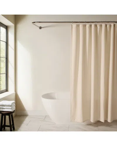 Home Collection Waffle Texture Shower Curtain In Brown