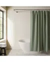 Home Collection Waffle Texture Shower Curtain In Green
