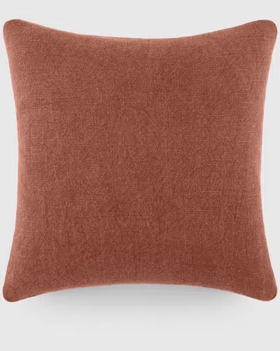 Home Collection Washed & Distressed Cotton Throw Pillow In Brown