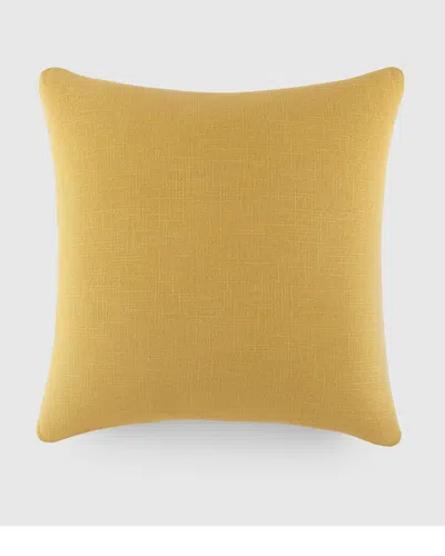Home Collection Washed & Distressed Cotton Throw Pillow In Yellow