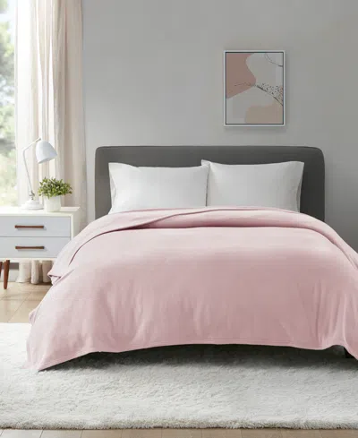 Home Design Easy Care Year-round Soft Fleece Blanket, Full/queen, Created For Macy's In Pink Dogwood
