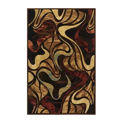 Home Dynamix Catalina Picasso Abstract Loomed Indoor Rectangular Runner In Black