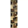 Home Dynamix Tribeca Mason Abstract Runner Rug In Brown