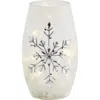 Home Essentials And Beyond 7.2-inch Snowflake Luminaria Vase In Multi