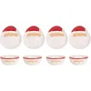 Home Essentials And Beyond Set Of 8 Santa Face Plates & Bowls In Multi
