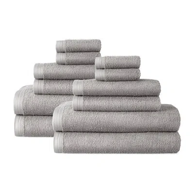Home Expressions 12- Pc Solid Bath Towel Set In Gray